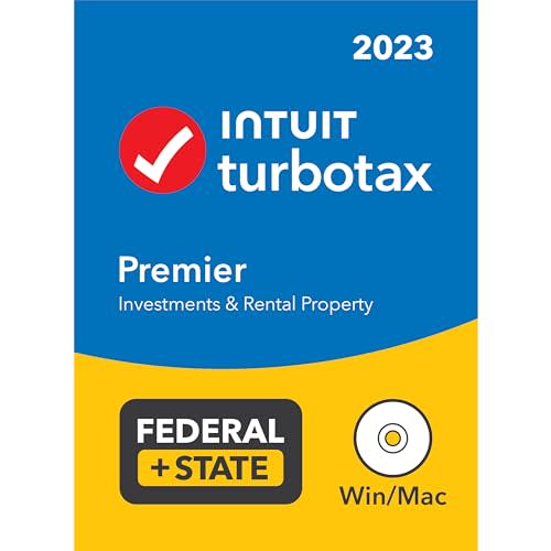 TurboTax Premier 2023 Tax Software, Federal & State Tax Return [Amazon Exclusive] [PC/MAC Disc]…