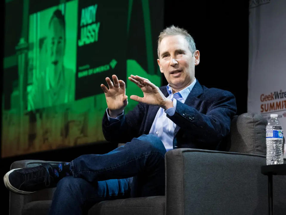 Amazon-CEO Andy Jassy spricht auf dem GeekWire Summit. - Copyright: Dan DeLong/GeekWire