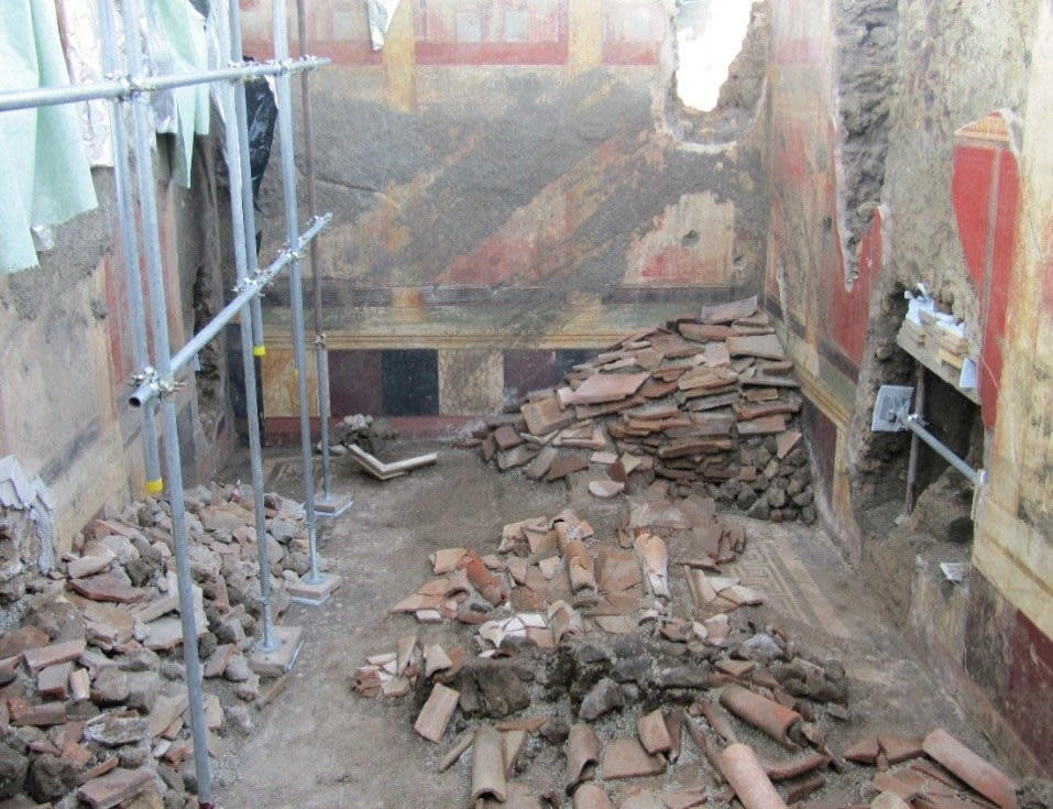 A view of the room of an ancient domus during archaeological excavations in the ancient archeological site of Pompeii, Italy, in this handout photo obtained by Reuters on March 25, 2024.  / Credit: Parco Archeologico di Pompei/Handout via REUTERS