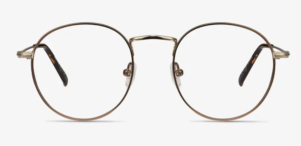 These also come in matte pink and black frames. I own them in black, and I also have a very similar gold style from <strong><a href="https://fave.co/2O6P9GH" target="_blank" rel="noopener noreferrer">Coastal</a></strong> (which is sadly sold out currently). I can't leave the house in them without someone commenting on how cute they are.<strong>&nbsp;<a href="https://fave.co/2y1lX9x" target="_blank" rel="noopener noreferrer">Get them at EyeBuyDirect﻿</a></strong>.