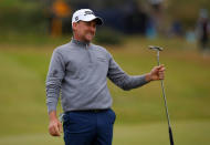 Golf - The 146th Open Championship - Royal Birkdale - Southport, Britain - July 21, 2017 England’s Ian Poulter reacts after a missed birdie putt on the fourth green during the second round REUTERS/Phil Noble