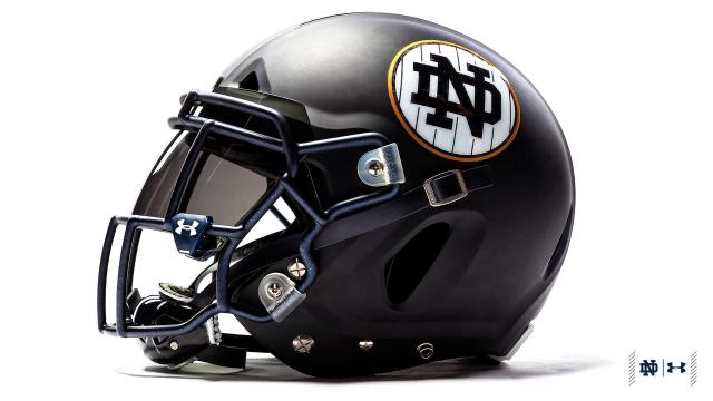 Notre Dame's new alternate uniforms are Yankees-themed with