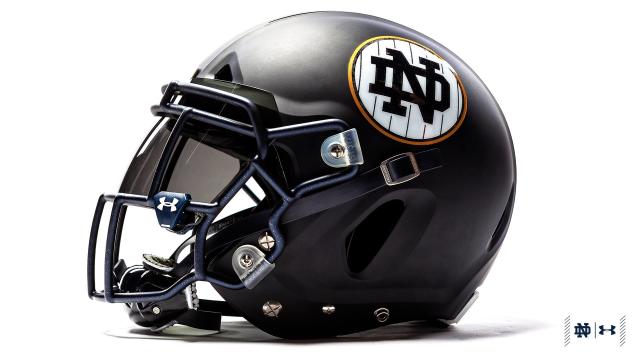 Notre Dame's new alternate uniforms are Yankees-themed with pinstripes and  all