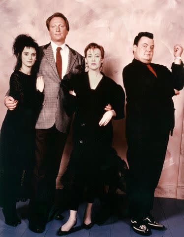 <p>Warner Brothers/courtesy Everett</p> Winona Ryder, Jeffrey Jones, Catherine O'Hara and Glenn Shadix in 'Beetlejuice'