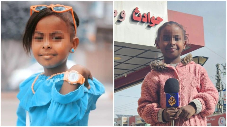 以哈衝突尚未平息，加薩一名女童當起「小記者」引起關注。（翻攝自lama_jamous9 IG）