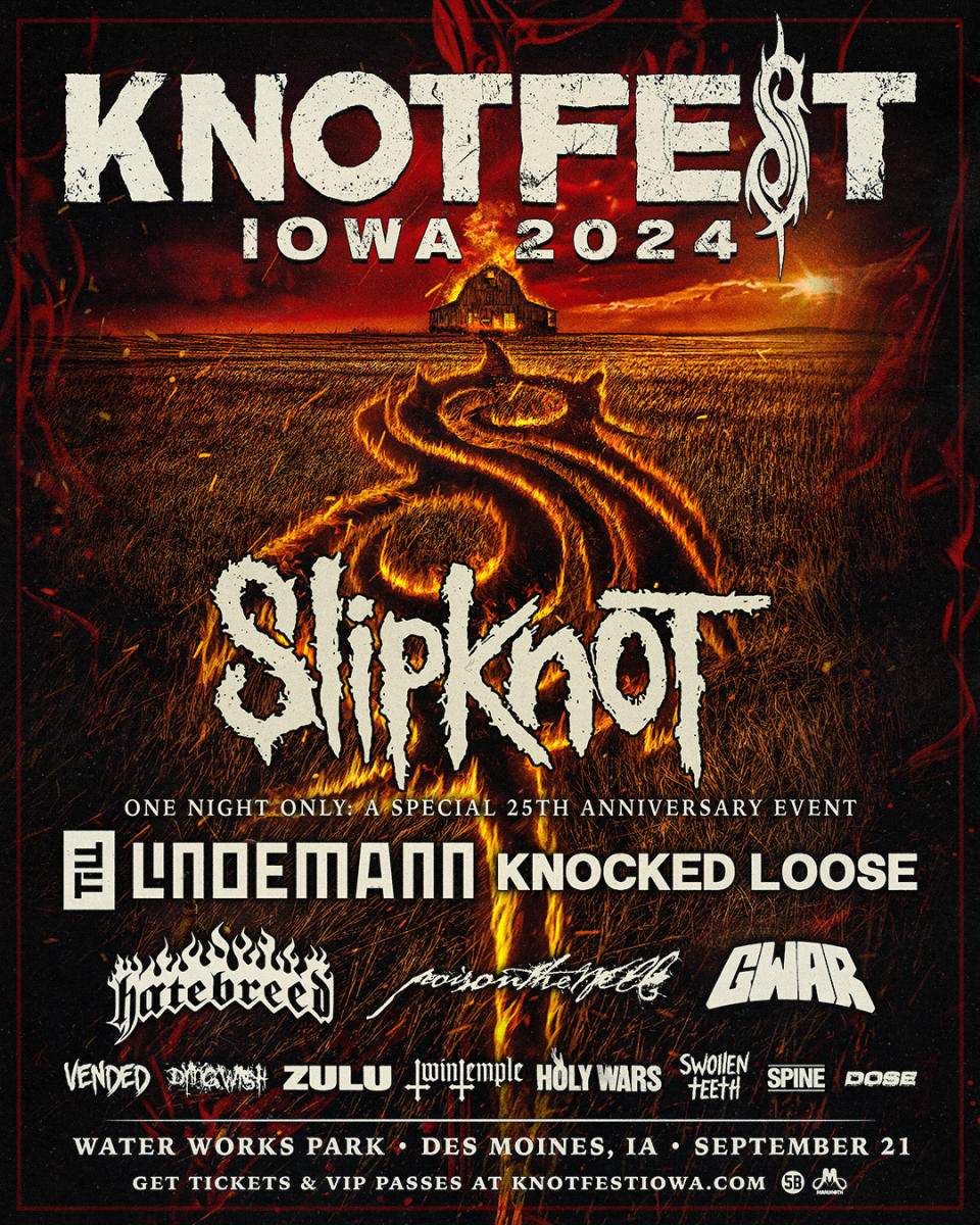 Knotfest Iowa 2024 poster