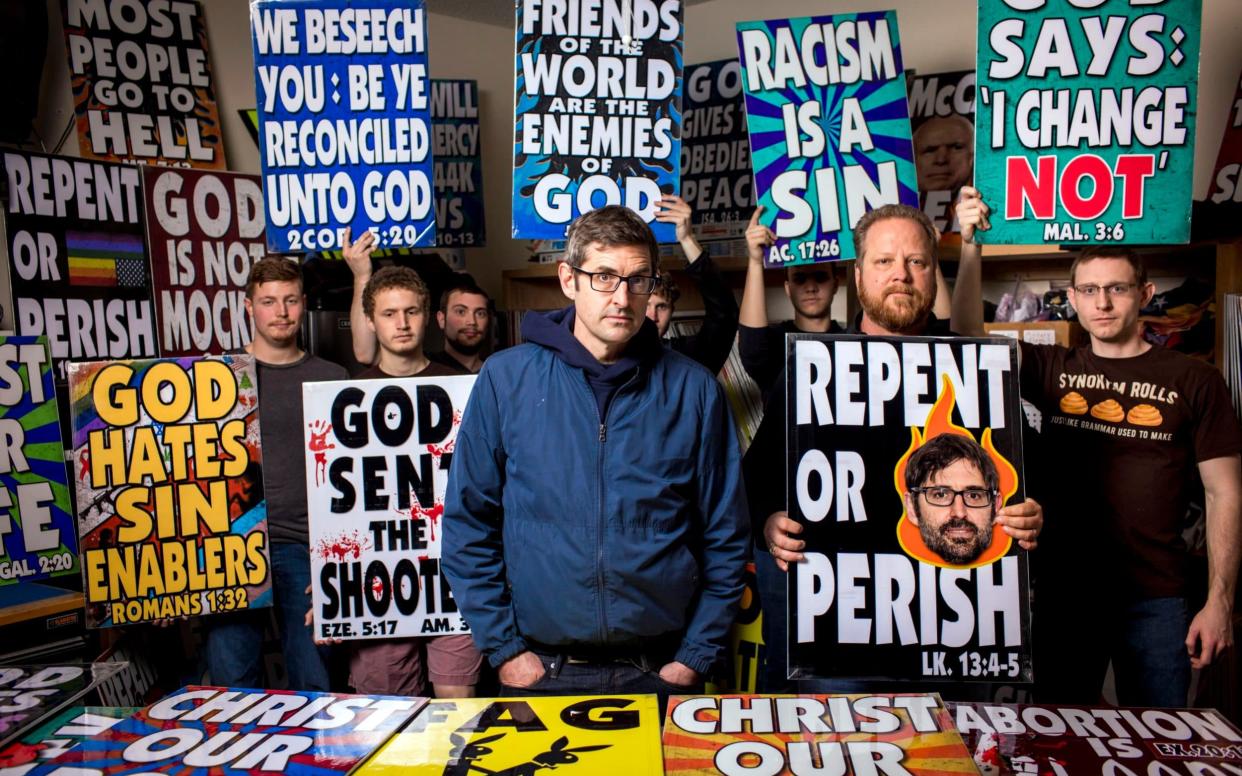 Louis Theroux returns to Westboro Baptist Church - WARNING: Use of this copyright image is subject to the terms of use of BBC Pictures' Digital Picture