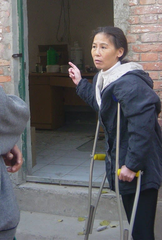 An undated photograph of Ni Yulan, who is best known for her advocacy on behalf of Beijingers' property rights