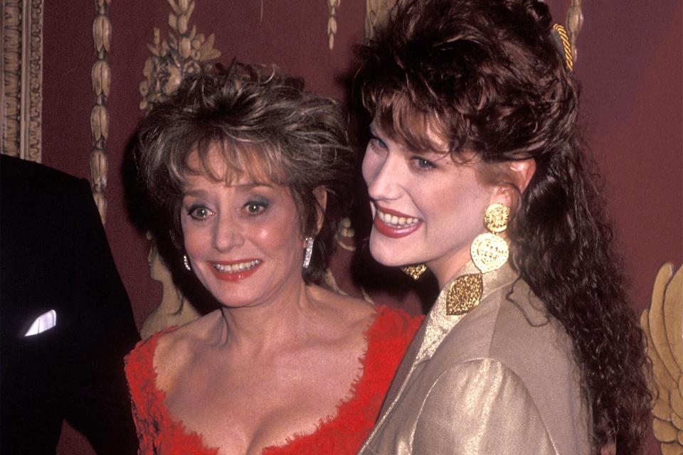 TV journalist Barbara Walters and daughter Jacqueline Guber attend the American Museum of the Moving Image Salute to Barbara Walters on March 19, 1992 at the Waldorf-Astoria Hotel in New York City.
