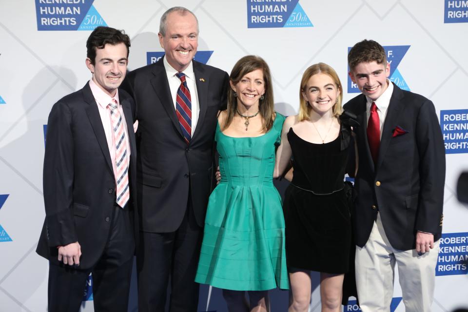 New Jersey Gov. Phil Murphy and his family pose on the red carpet at the Robert F. Kennedy Human Rights 2018 Ripple of Hope Gala in New York City. Murphy was one of four honorees at the gala.