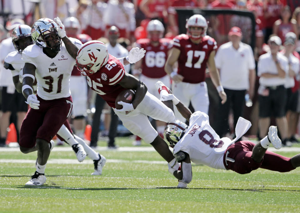 Nebraska running back Greg Bell had just eight carries for five yards over the last two games after opening as the team’s starter. (AP Photo/Nati Harnik)