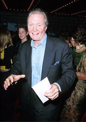 Jon Voight sees a tasty cookie on the floor and starts to make a dive for it at the Loews Cineplex Century Plaza premiere of New Line's The Cell