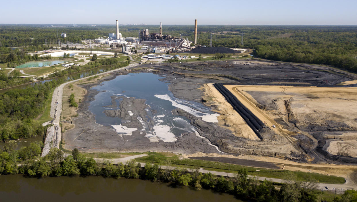 Coal ash ponds near the Chesterfield Power Station in Chester, Va. 