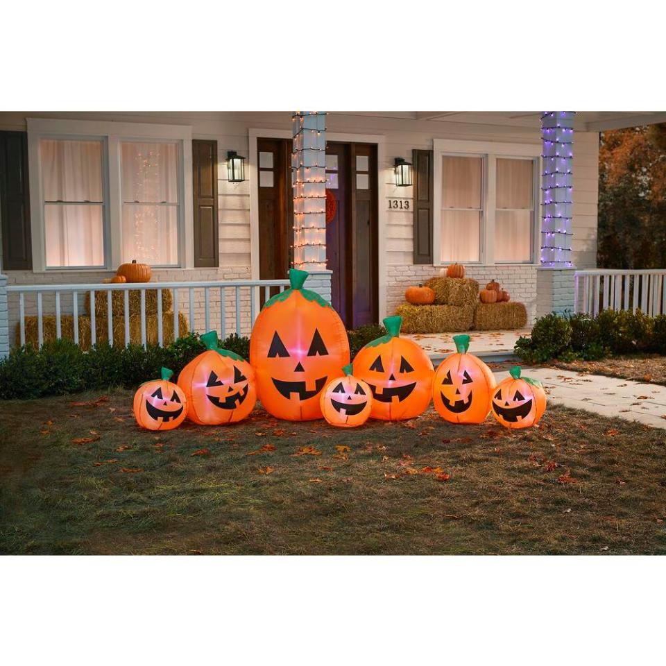 harvest pumpkin inflatable decoration, scary halloween decorations