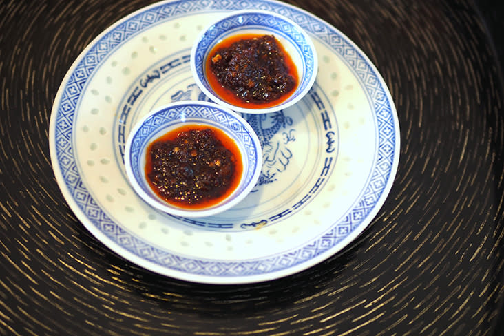 The Hong Kong-style dried chilli shrimp 'sambal' is great with anything from 'chee cheong fun' to rice or dishes