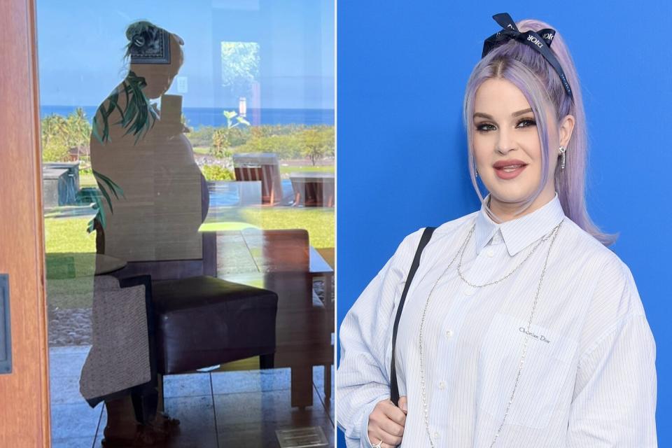 Kelly Osbourne gives rare glimpse at baby bump