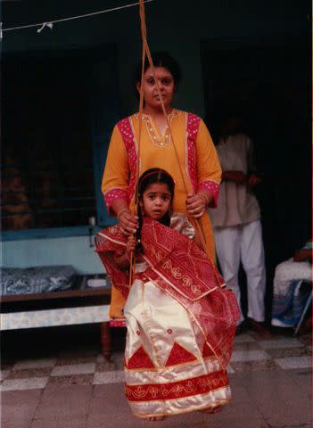 <p>Courtesy of Avni Shah/ InStyle</p> Avni and her mother visiting Gujarat, India.