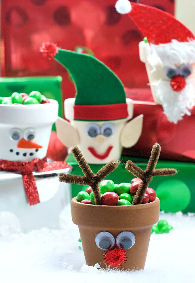 10) Christmas Character Candy Pots