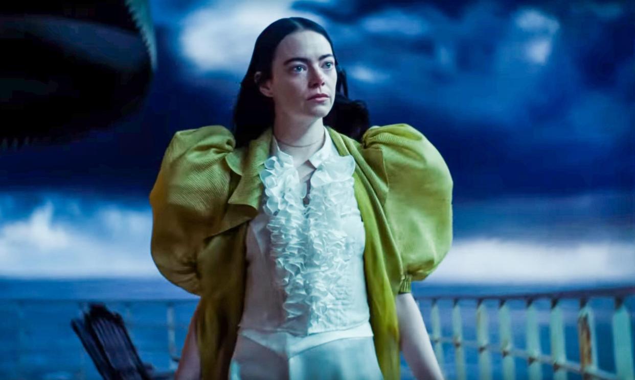 <span>High-concept and hallucinatory … Emma Stone in a scene from Poor Things.</span><span>Photograph: Landmark Media/Alamy</span>