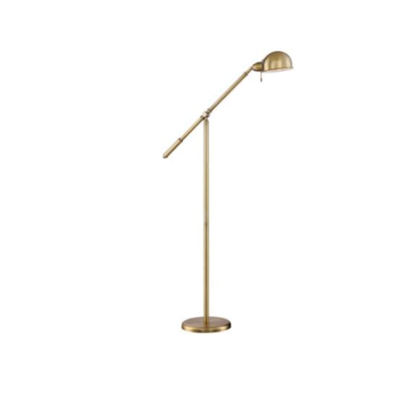 360 Lighting Dawson Pharmacy Floor Lamp with Adjustable Boom Arm, Antique Brass