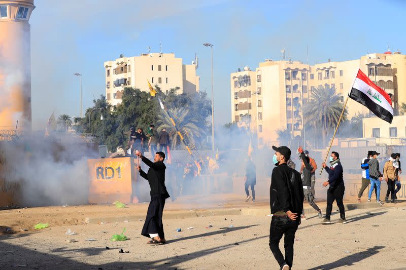 Protests at the U.S. Embassy in Baghdad