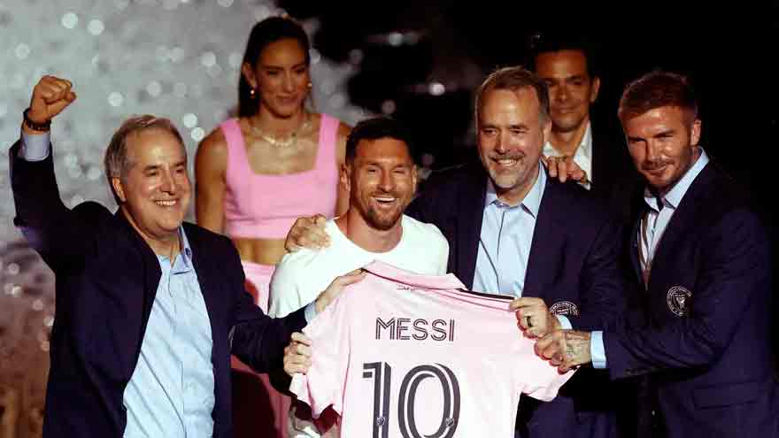 Junto a figuras del deporte y la música, Messi fue presentado en el Inter de Miami