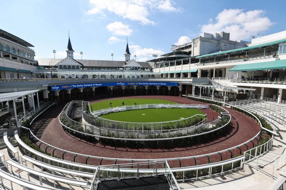 The newly renovated paddock at Churchill Downs in Louisville, Ky, includes 3,600 added seats. Silas Walker/swalker@herald-leader.com