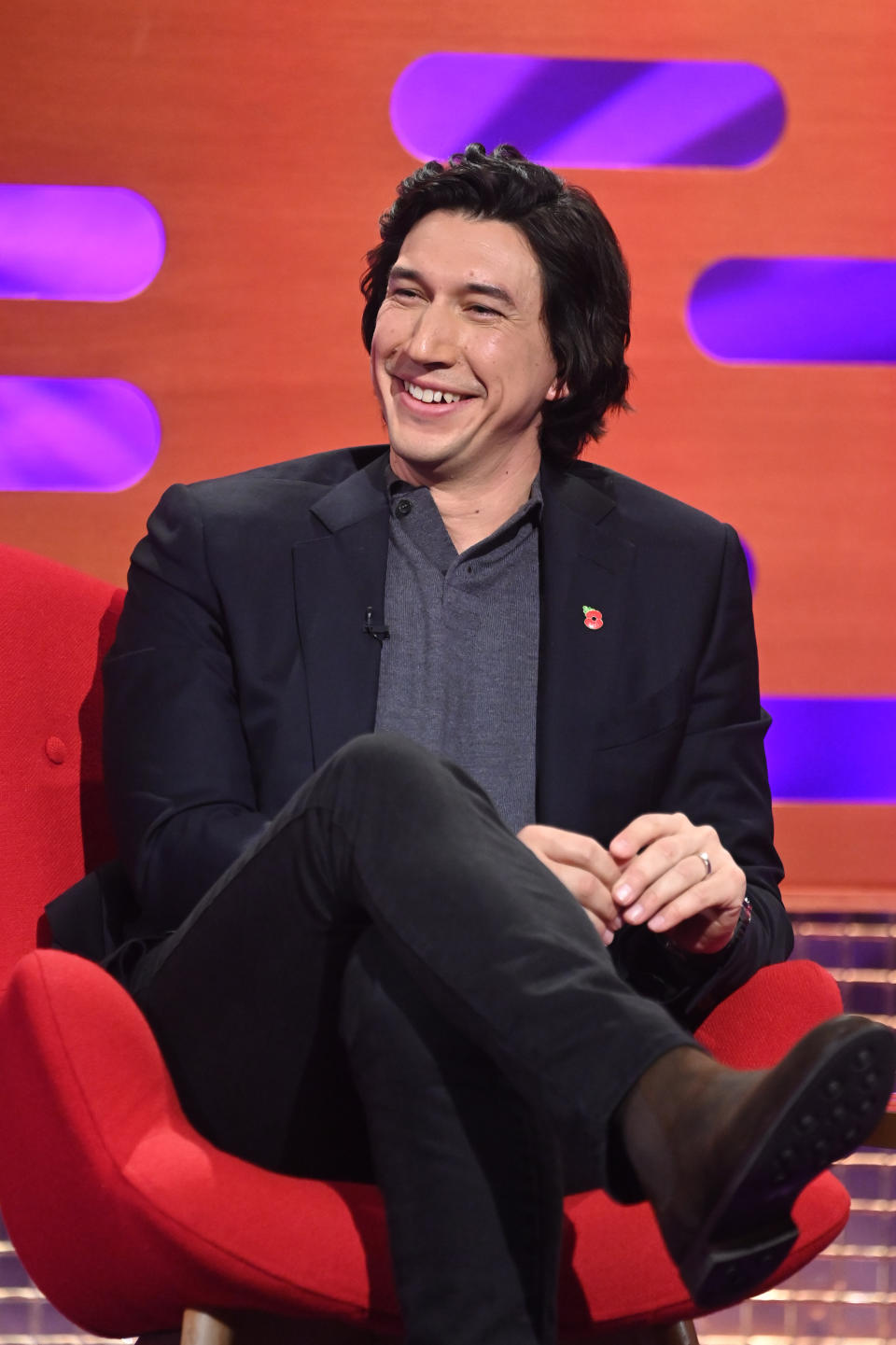 EDITORIAL USE ONLY Adam Driver during the filming for the Graham Norton Show at BBC Studioworks 6 Television Centre, Wood Lane, London, to be aired on BBC One on Friday evening.