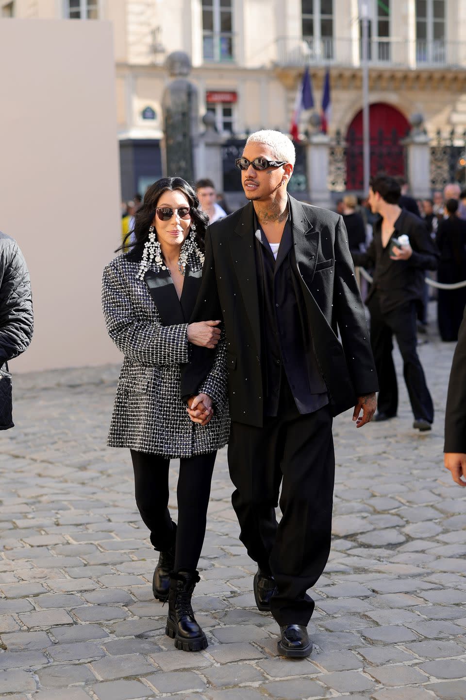 valentino outside arrivals paris fashion week womenswear springsummer 2024