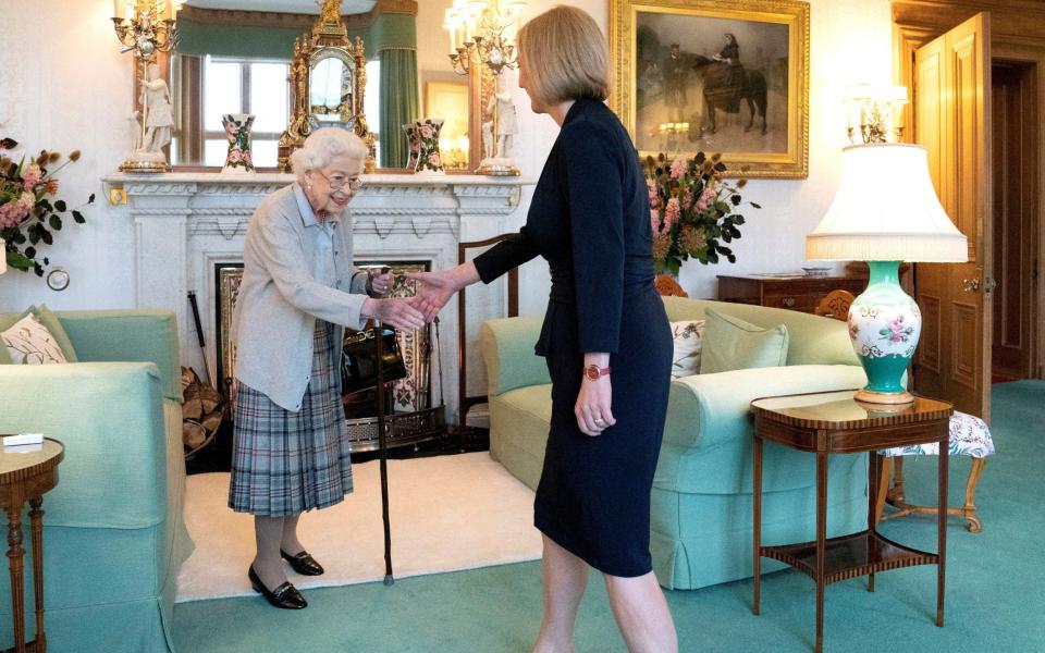 The Queen receives Liz Truss at Balmoral on September 6