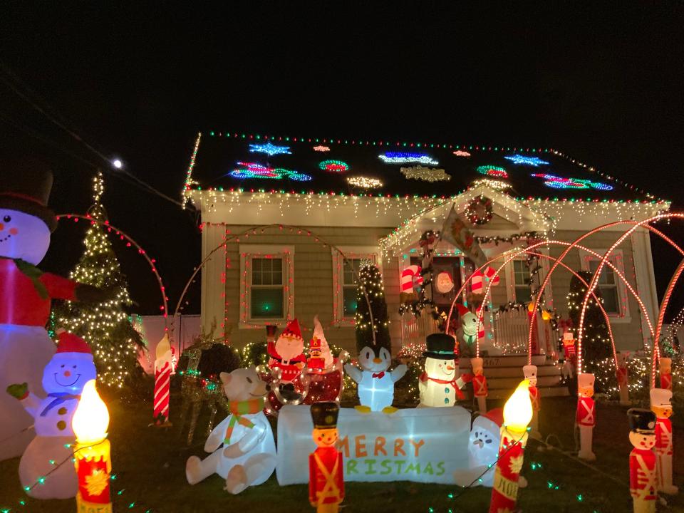 The Corsilette display is right near a Christmas Tree Farm.