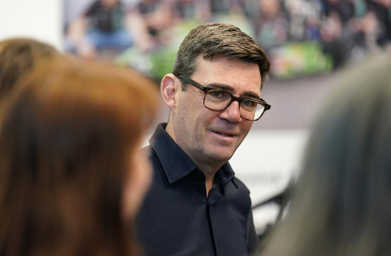 Mayor of Greater Manchester Andy Burnham joins Labour leader Sir Keir Starmer for a visit to Warwick University in Coventry. Picture date: Friday January 19, 2024. (Photo by Joe Giddens/PA Images via Getty Images)