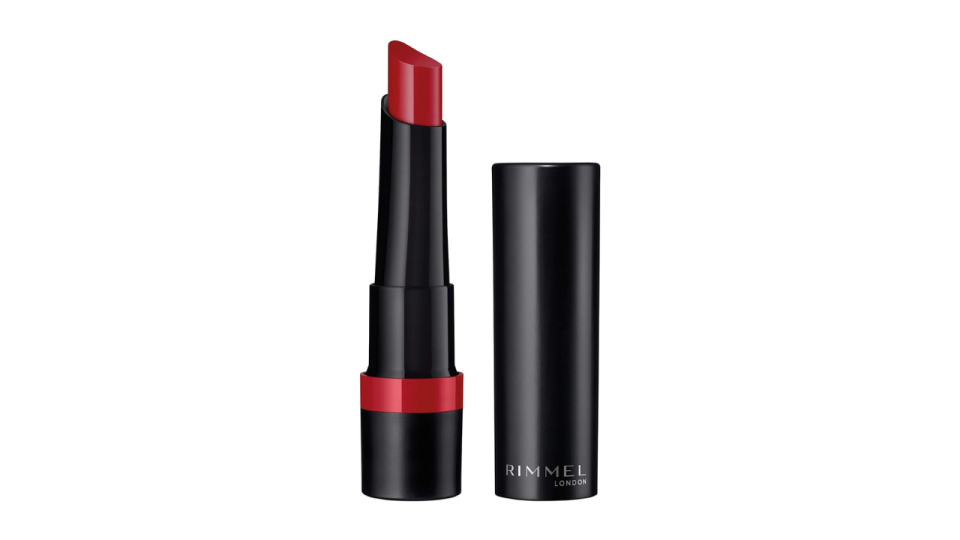 Rimmel London lasting finish extreme lipstick in Dat Red: $3