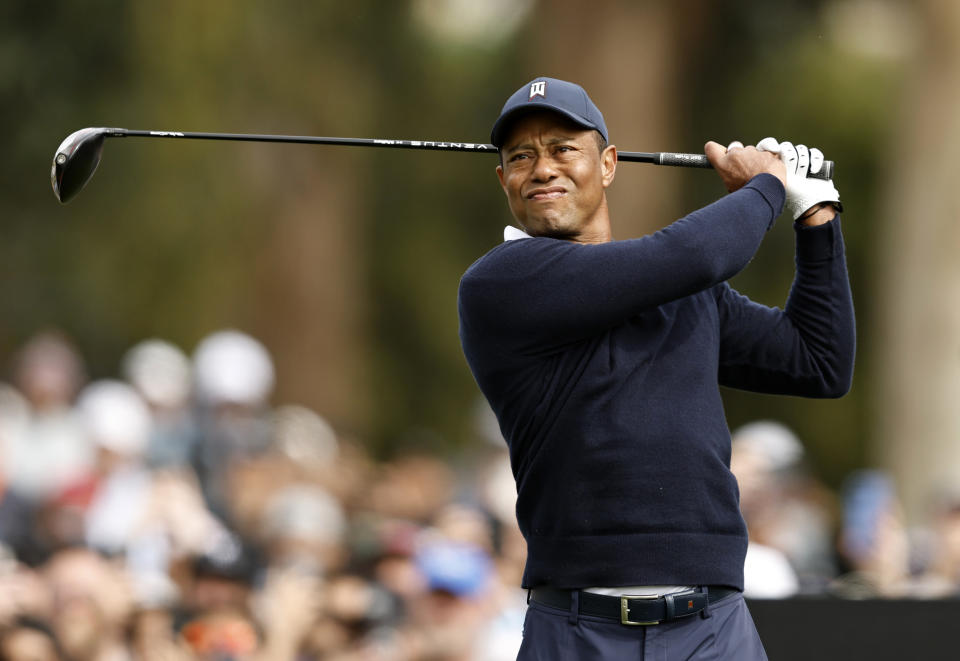 Tiger Woods, pictured here in action during the opening round of the The Genesis Invitational at Riviera Country Club.