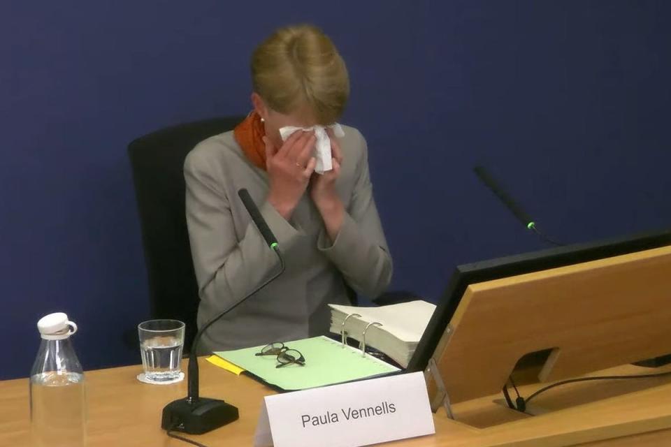 Ms Vennells was pushed to tears multiple times during the inquiry (PA Media)