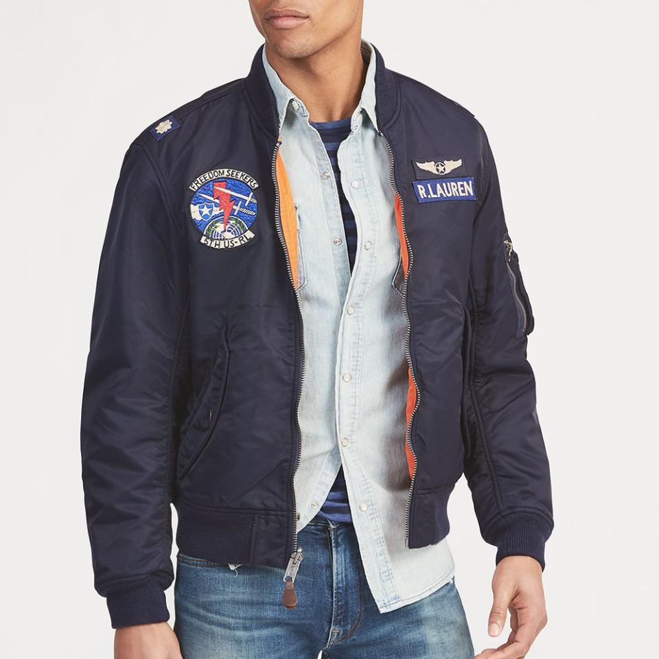 4) Polo Ralph Lauren Reversible Twill Bomber Jacket