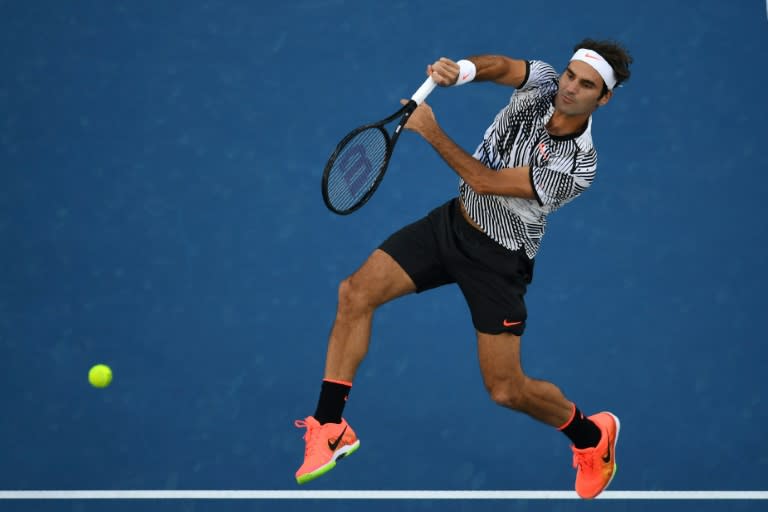 Switzerland's Roger Federer beat Germany's Mischa Zverev in straight sets in the Australian Open quarter-finals on January 24, 2017