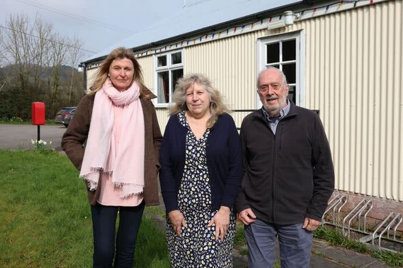 Parish council chairman Tony Lear, social media coordinator Laura Wallace and campaigner Andrea Wood