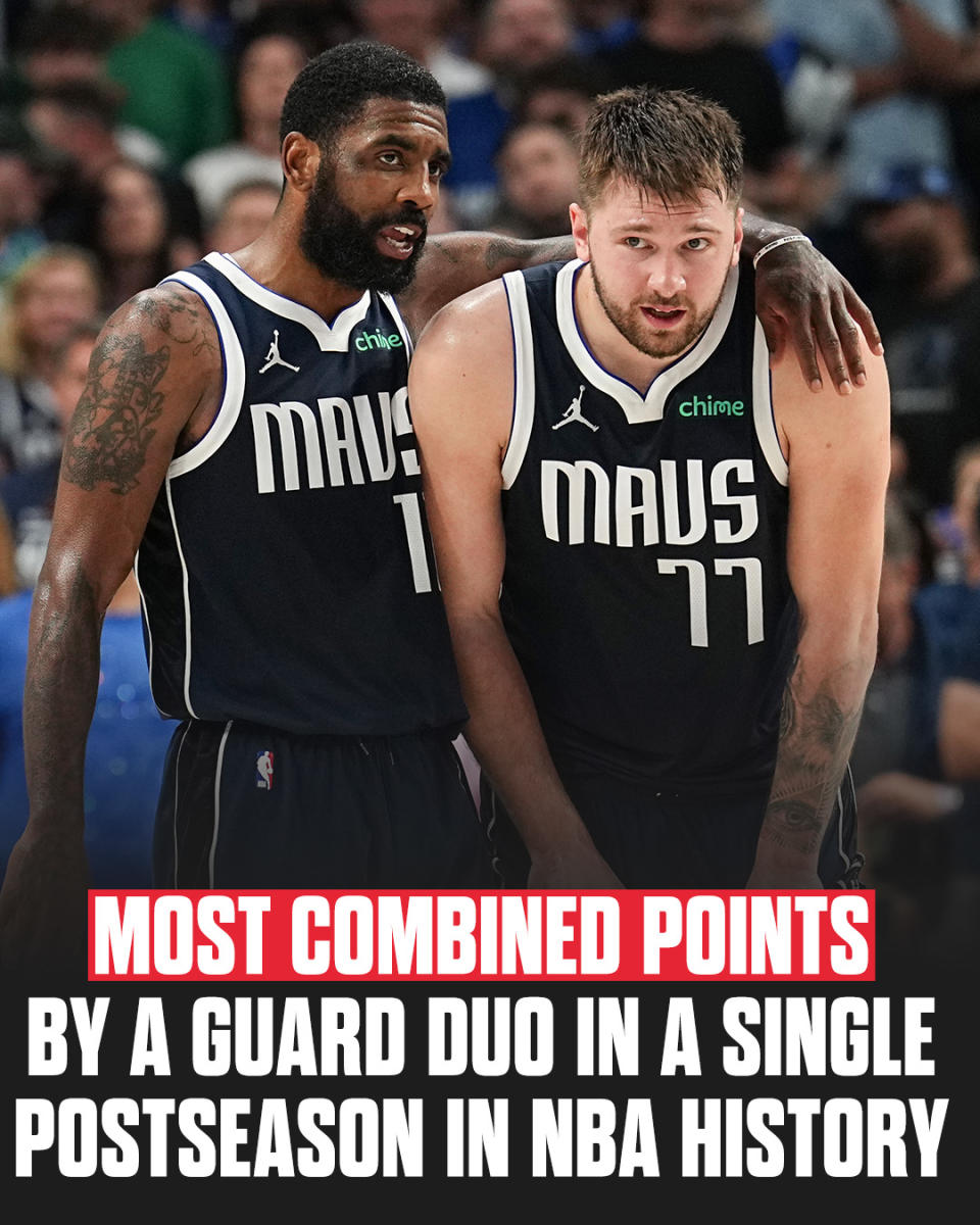 Kyrie Irving、 Luka Doncic。（翻攝ESPN臉書粉專）