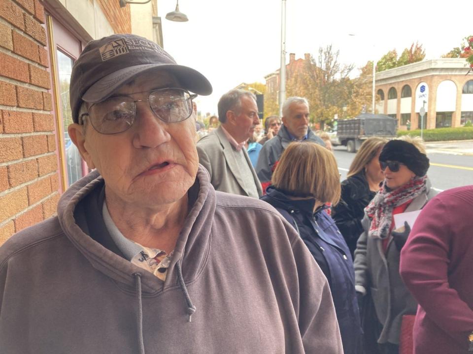 Eric Murach, a 73-year-old retired mechanical engineer, drove from Boiling Springs to York to attend Mehmet Oz's town hall meeting at the Valencia Ballroom. He arrived at the ballroom at 12:30 p.m. for the 5 p.m. town hall. He said he wanted to make sure he got in.