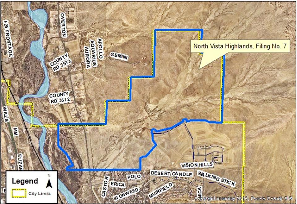 The 248-acre North Vista Highlands subdivision Filing No. 7 won initial approval from the Pueblo Planning and Zoning Commission Wednesday.