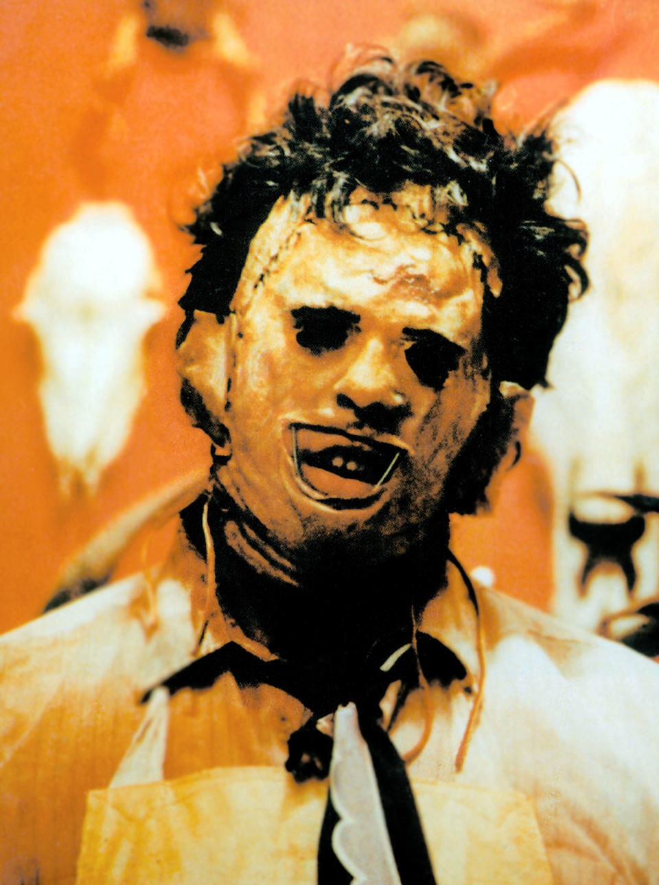 Leatherface snarls through his terrifying mask