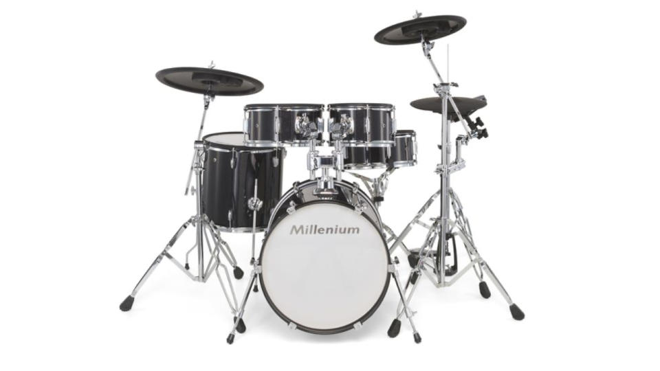 Millenium MPS-750X Pro Mesh electronic drum set with real drum shells