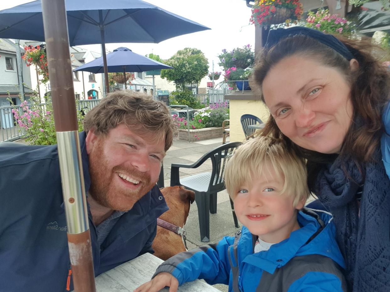 Harry Knox with his parents James (left) and Ruth (right) (Ruth Knox)