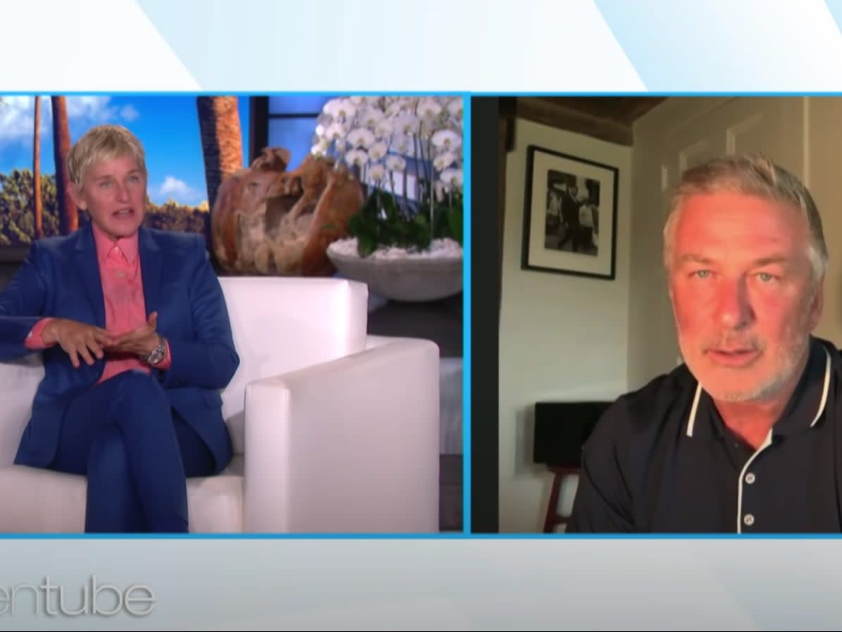 Alec Baldwin was Ellen DeGeneres's guest on her show this Wednesday (YouTube/TheEllenShow)