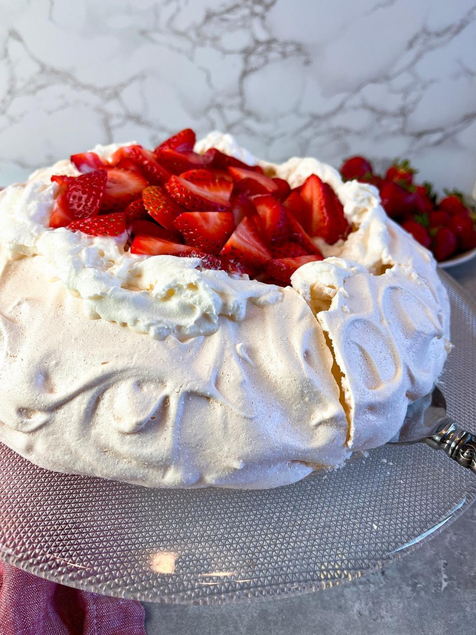 Pavlova is an easy summer dessert.