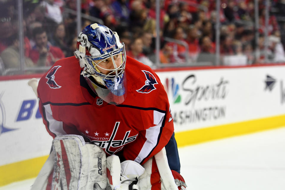 Philipp Grubauer is on the move. (Getty)