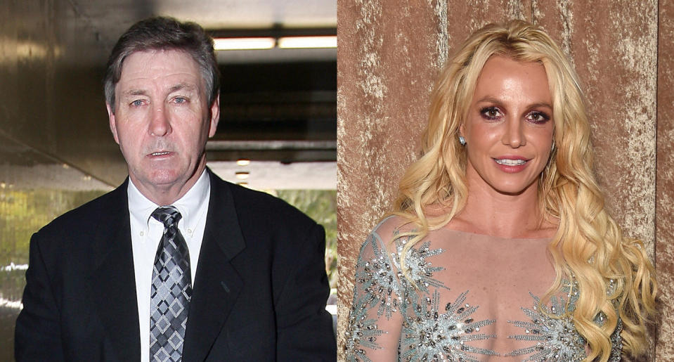Britney Spears's dad is speaking out after being suspended as her conservator. (Photos: Getty Images)