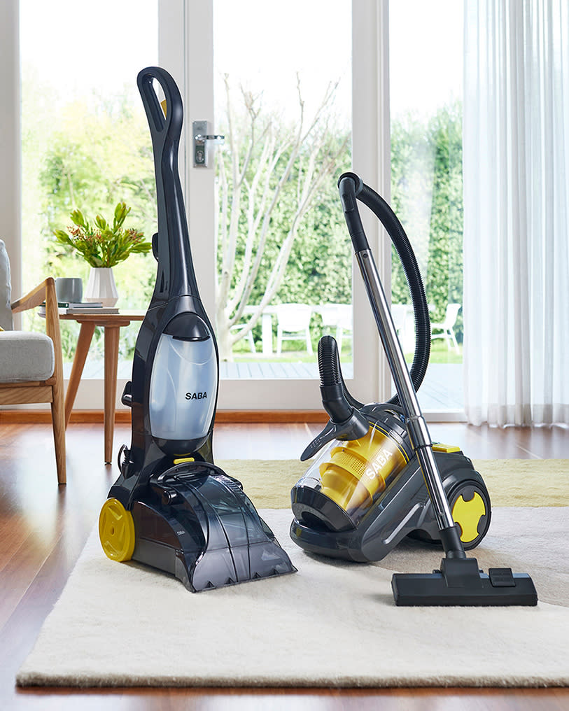 Saba Carpet Cleaner - $99.99 and Saba 2400W Multi-Cyclonic Vacuum Cleaner - $89.99