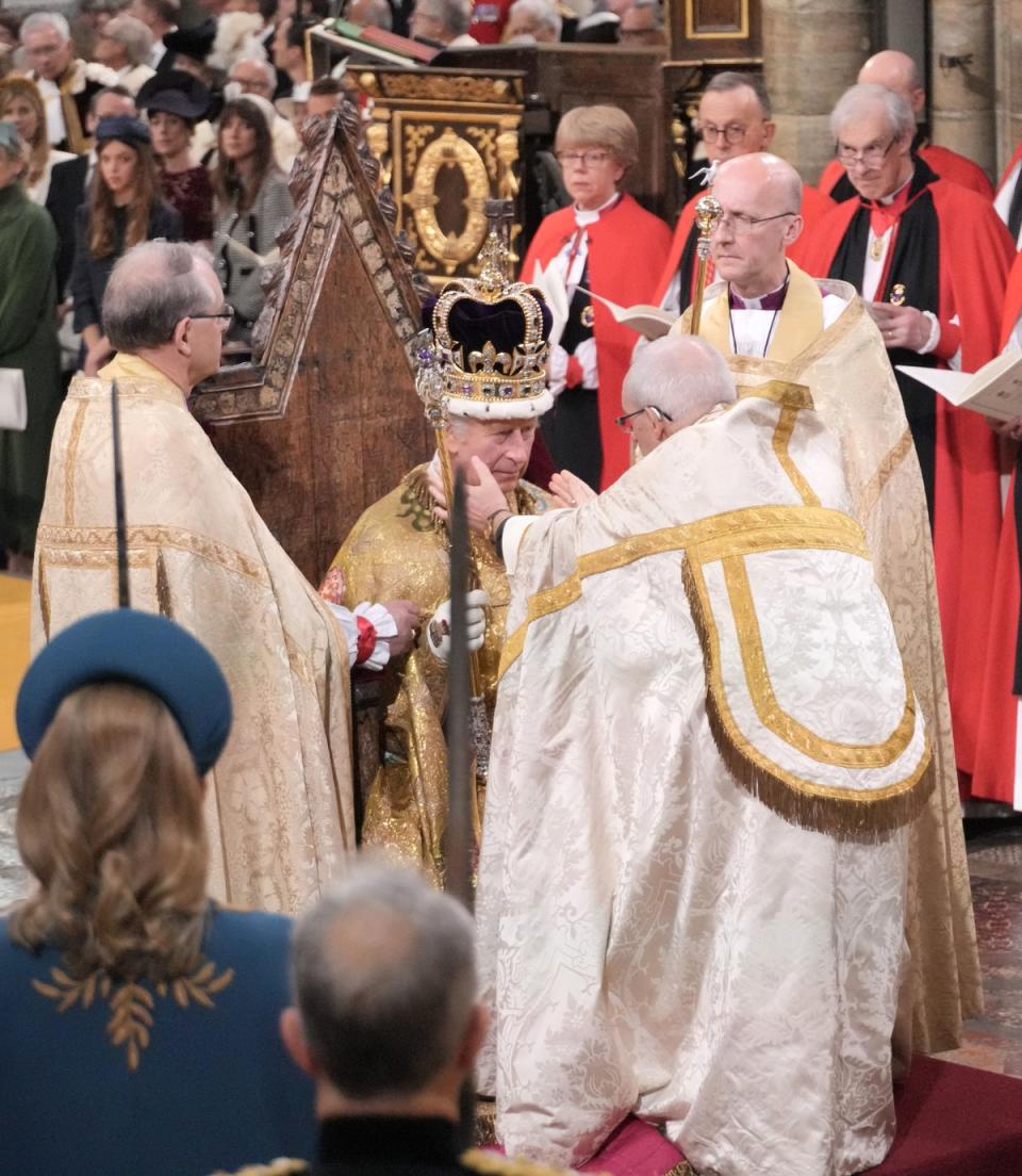 The King was crowned in a glittering ceremony at Westminster alongside Queen Camilla (PA)